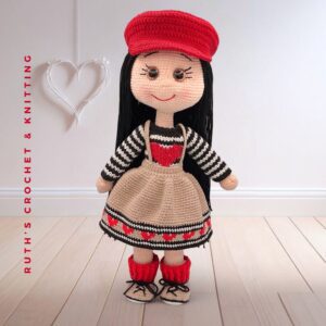 Handmade Amigurumi Doll for Valentine's Day Gift - Azize