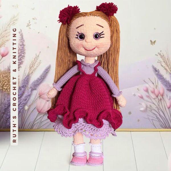 Handmade crochet doll for girls, Elif, a unique gift perfect for room decoration