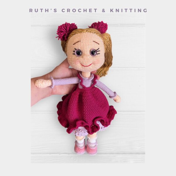 Handmade Crochet Doll for Girls – Perfect Birthday Gift | Elif - Image 3