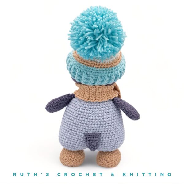 Handmade Crochet Plush Penguin - Turquoise Stuffed Animal - Image 7