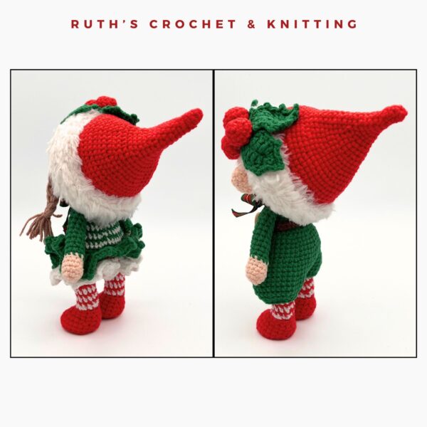 Crochet Christmas Gnome Set – Boy and Girl Dolls - Image 8