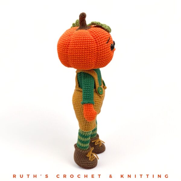 Handmade Pumpkin Boy Amigurumi Plush Toy | Rusty - Imagen 5