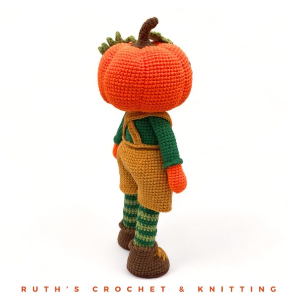 Handmade Pumpkin Boy Amigurumi Plush Toy | Rusty - Imagen 6