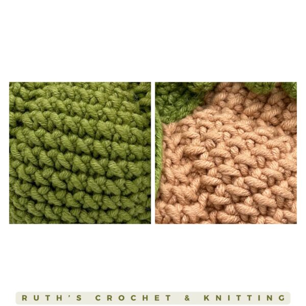 Handmade Crocheted Pumpkin Set - Green & Beige Décor - Image 5