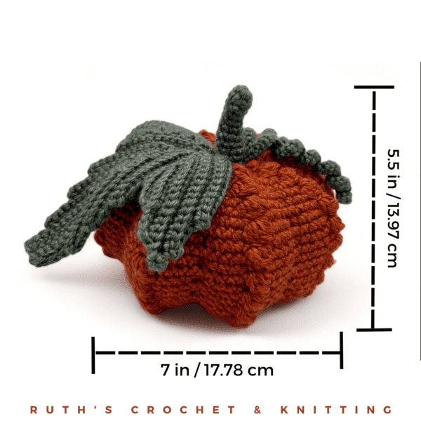 Crochet Bubble Pumpkin Décor - Terracota Fall Accent - Image 2