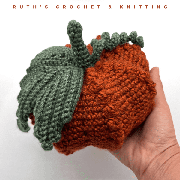 Crochet Bubble Pumpkin Décor - Terracota Fall Accent - Image 3