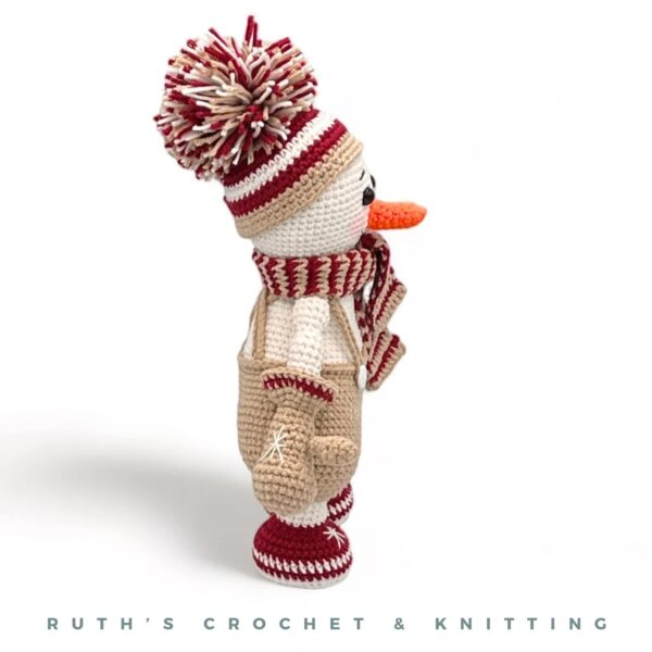 Handmade Christmas Snowman Amigurumi Doll - Holiday Decor - Image 5