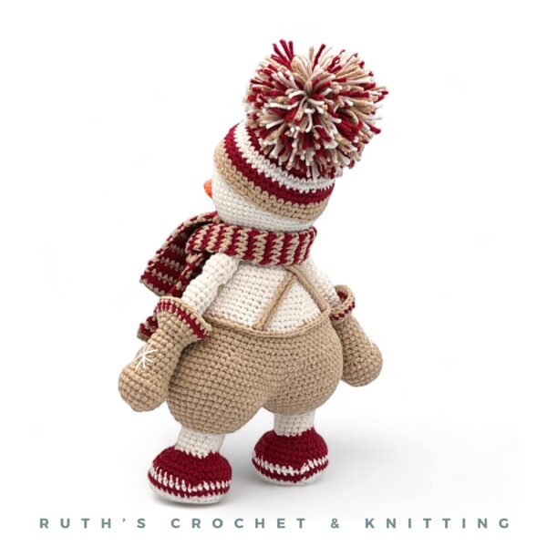 Handmade Christmas Snowman Amigurumi Doll - Holiday Decor - Image 8