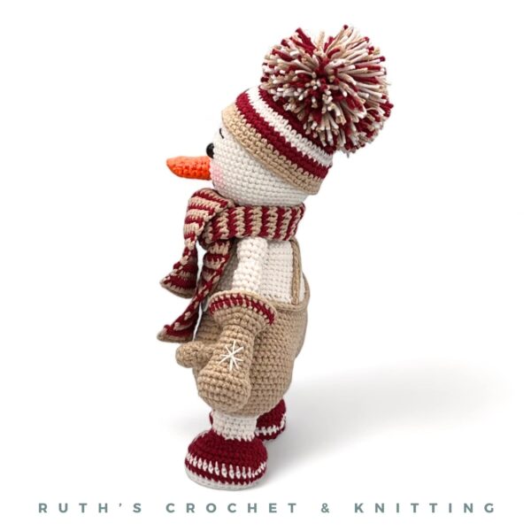 Handmade Christmas Snowman Amigurumi Doll - Holiday Decor - Image 9